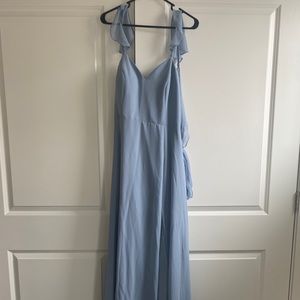 Azazie Everett Dusty Blue bridesmaid dress